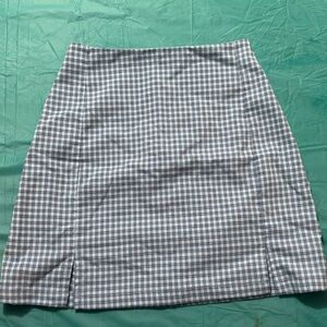 Brandy Melville Blue and White Checkered Skirt